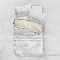 Samoa White Sunday Bedding Set Lotu Tamaiti Samoan Siapo Teuila Flowers