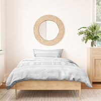 Samoa White Sunday Bedding Set Lotu Tamaiti Samoan Siapo Teuila Flowers