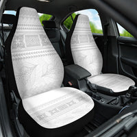 Samoa White Sunday Car Seat Cover Lotu Tamaiti Samoan Siapo Teuila Flowers LT14 One Size White - Polynesian Pride