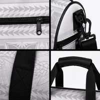 Samoa White Sunday Duffle Bag Lotu Tamaiti Samoan Siapo Teuila Flowers
