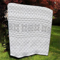 Samoa White Sunday Quilt Lotu Tamaiti Samoan Siapo Teuila Flowers