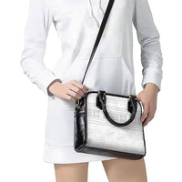 Samoa White Sunday Shoulder Handbag Lotu Tamaiti Samoan Siapo Teuila Flowers LT14 - Polynesian Pride