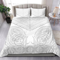 Niue White Sunday Bedding Set Aho Tapu Fanau Hiapo Pattern LT14 - Polynesian Pride