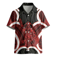 Whero Aotearoa Atua Tumatauenga Personalised Kid Hawaiian Shirt Maori God Of War Tiki With Taiaha LT14 - Polynesian Pride