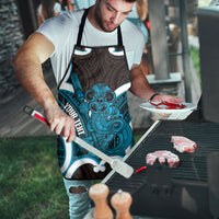 Kikorangi Aotearoa Atua Tumatauenga Personalised Apron Maori God Of War Tiki With Taiaha LT14 - Polynesian Pride