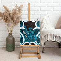 Kikorangi Aotearoa Atua Tumatauenga Personalised Canvas Wall Art Maori God Of War Tiki With Taiaha LT14 - Polynesian Pride