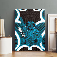 Kikorangi Aotearoa Atua Tumatauenga Personalised Canvas Wall Art Maori God Of War Tiki With Taiaha LT14 - Polynesian Pride