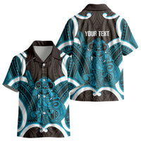 Kikorangi Aotearoa Atua Tumatauenga Personalised Kid Hawaiian Shirt Maori God Of War Tiki With Taiaha LT14 - Polynesian Pride