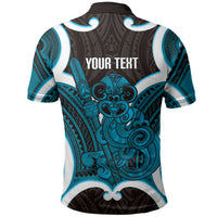 Kikorangi Aotearoa Atua Tumatauenga Personalised Polo Shirt Maori God Of War Tiki With Taiaha LT14 - Polynesian Pride
