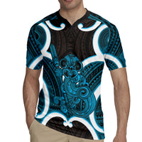 Kikorangi Aotearoa Atua Tumatauenga Personalised Rugby Jersey Maori God Of War Tiki With Taiaha