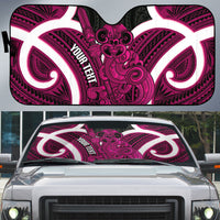 Mawhero Aotearoa Atua Tumatauenga Personalised Auto Sun Shade Maori God Of War Tiki With Taiaha