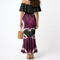 Mawhero Aotearoa Atua Tumatauenga Personalised Mermaid Dress Maori God Of War Tiki With Taiaha LT14 - Polynesian Pride