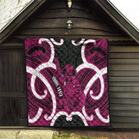 Mawhero Aotearoa Atua Tumatauenga Personalised Quilt Maori God Of War Tiki With Taiaha LT14 - Polynesian Pride