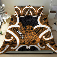 Karaka Aotearoa Atua Tumatauenga Personalised Bedding Set Maori God Of War Tiki With Taiaha LT14 - Polynesian Pride