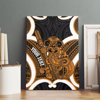 Karaka Aotearoa Atua Tumatauenga Personalised Canvas Wall Art Maori God Of War Tiki With Taiaha LT14 - Polynesian Pride