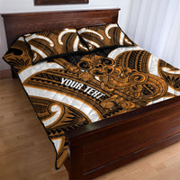 Karaka Aotearoa Atua Tumatauenga Personalised Quilt Bed Set Maori God Of War Tiki With Taiaha LT14 - Polynesian Pride