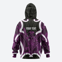 Waiporoporo Aotearoa Atua Tumatauenga Personalised Hoodie Maori God Of War Tiki With Taiaha