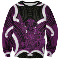 Waiporoporo Aotearoa Atua Tumatauenga Personalised Sweatshirt Maori God Of War Tiki With Taiaha