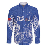 Custom Manu Samoa Rugby 2024 Family Matching Off The Shoulder Long Sleeve Dress and Hawaiian Shirt Go Champions Samoan Tattoo