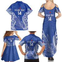 Custom Manu Samoa Rugby 2024 Family Matching Summer Maxi Dress and Hawaiian Shirt Go Champions Samoan Tattoo