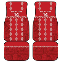 Custom Tonga Rugby 2024 Car Mats Go Champions Ikale Tahi Ngatu Pattern
