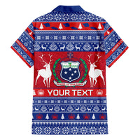 Personalised Samoa Christmas Family Matching Puletasi Dress and Hawaiian Shirt Samoan Coat Of Arms Manuia Le Kirisimas LT14 - Polynesian Pride