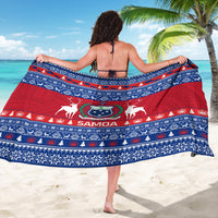 Personalised Samoa Christmas Sarong Samoan Coat Of Arms Manuia Le Kirisimas LT14 - Polynesian Pride