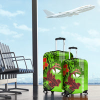 Personalised Hawaii Christmas Luggage Cover Mele Kalikimaka Kakau Polynesian Shark Tattoo LT14 - Polynesian Pride
