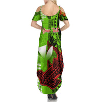 Personalised Hawaii Christmas Summer Maxi Dress Mele Kalikimaka Kakau Polynesian Shark Tattoo LT14 - Polynesian Pride