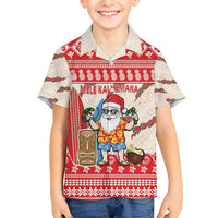 Hawaii Christmas Six Seven Family Matching Short Sleeve Bodycon Dress and Hawaiian Shirt Mele Kalikimaka Funny Santa 67 Gen Alpha Slang LT14 - Polynesian Pride