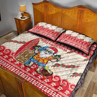 Hawaii Christmas Six Seven Quilt Bed Set Mele Kalikimaka Funny Santa 67 Gen Alpha Slang - Polynesian Pride