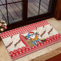 Hawaii Christmas Six Seven Rubber Doormat Mele Kalikimaka Funny Santa 67 Gen Alpha Slang LT14 - Polynesian Pride
