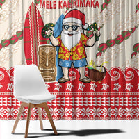Hawaii Christmas Six Seven Window Curtain Mele Kalikimaka Funny Santa 67 Gen Alpha Slang - Polynesian Pride