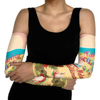 Aloha Hawaii Mele Kalikimaka Arm Sleeves Beachy Funny Santa Hawaiian Lei - Polynesian Pride