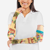 Aloha Hawaii Mele Kalikimaka Arm Sleeves Beachy Funny Santa Hawaiian Lei - Polynesian Pride
