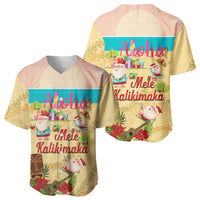 Aloha Hawaii Mele Kalikimaka Baseball Jersey Beachy Funny Santa Hawaiian Lei - Polynesian Pride