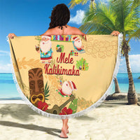 Aloha Hawaii Mele Kalikimaka Beach Blanket Beachy Funny Santa Hawaiian Lei - Polynesian Pride