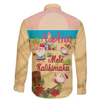 Aloha Hawaii Mele Kalikimaka Family Matching Off Shoulder Maxi Dress and Hawaiian Shirt Beachy Funny Santa Hawaiian Lei LT14 - Polynesian Pride