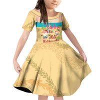 Aloha Hawaii Mele Kalikimaka Family Matching Off Shoulder Short Dress and Hawaiian Shirt Beachy Funny Santa Hawaiian Lei - Polynesian Pride