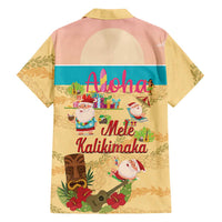 Aloha Hawaii Mele Kalikimaka Family Matching Off Shoulder Short Dress and Hawaiian Shirt Beachy Funny Santa Hawaiian Lei LT14 - Polynesian Pride
