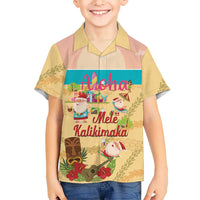 Aloha Hawaii Mele Kalikimaka Family Matching Tank Maxi Dress and Hawaiian Shirt Beachy Funny Santa Hawaiian Lei LT14 - Polynesian Pride