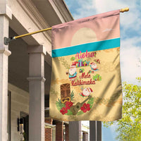 Aloha Hawaii Mele Kalikimaka Garden Flag Beachy Funny Santa Hawaiian Lei - Polynesian Pride