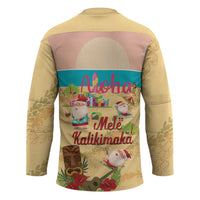 Aloha Hawaii Mele Kalikimaka Hockey Jersey Beachy Funny Santa Hawaiian Lei LT14 - Polynesian Pride