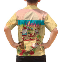 Aloha Hawaii Mele Kalikimaka Kid Hawaiian Shirt Beachy Funny Santa Hawaiian Lei - Polynesian Pride