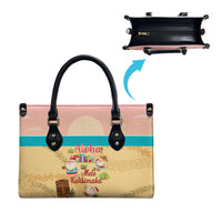 Aloha Hawaii Mele Kalikimaka Leather Bag Beachy Funny Santa Hawaiian Lei - Polynesian Pride