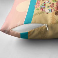 Aloha Hawaii Mele Kalikimaka Pillow Cover Beachy Funny Santa Hawaiian Lei - Polynesian Pride
