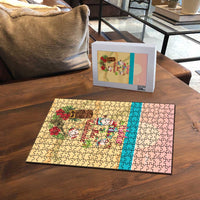 Aloha Hawaii Mele Kalikimaka Puzzle Beachy Funny Santa Hawaiian Lei - Polynesian Pride