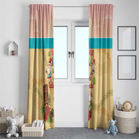 Aloha Hawaii Mele Kalikimaka Window Curtain Beachy Funny Santa Hawaiian Lei - Polynesian Pride