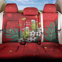 New Zealand Kakapo Christmas Back Car Seat Cover Owl Parrot Santa Sliver Fern Manuka - Red - Polynesian Pride