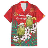 New Zealand Kakapo Christmas Hawaiian Shirt Owl Parrot Santa Sliver Fern Manuka - Red LT14 Red - Polynesian Pride